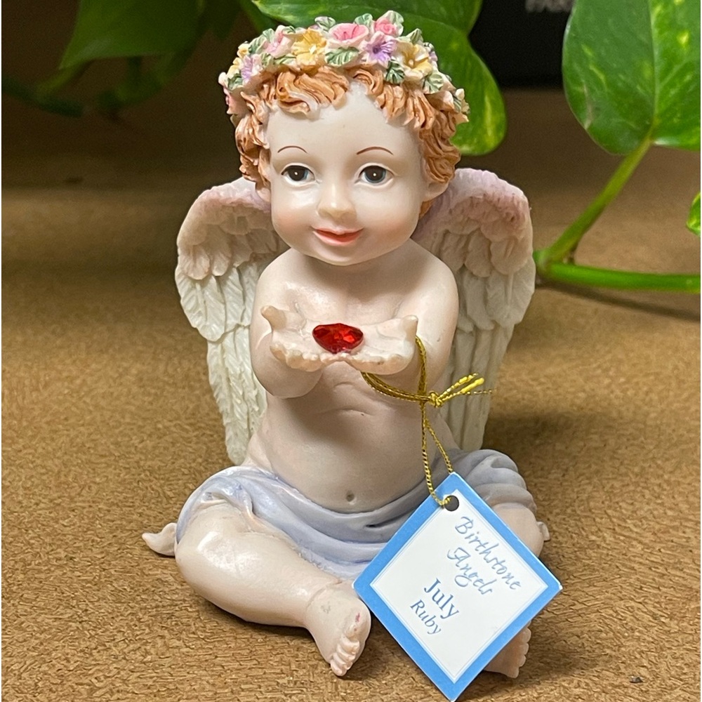 JULY BIRTHSTONE ANGEL July Ruby Birthstone